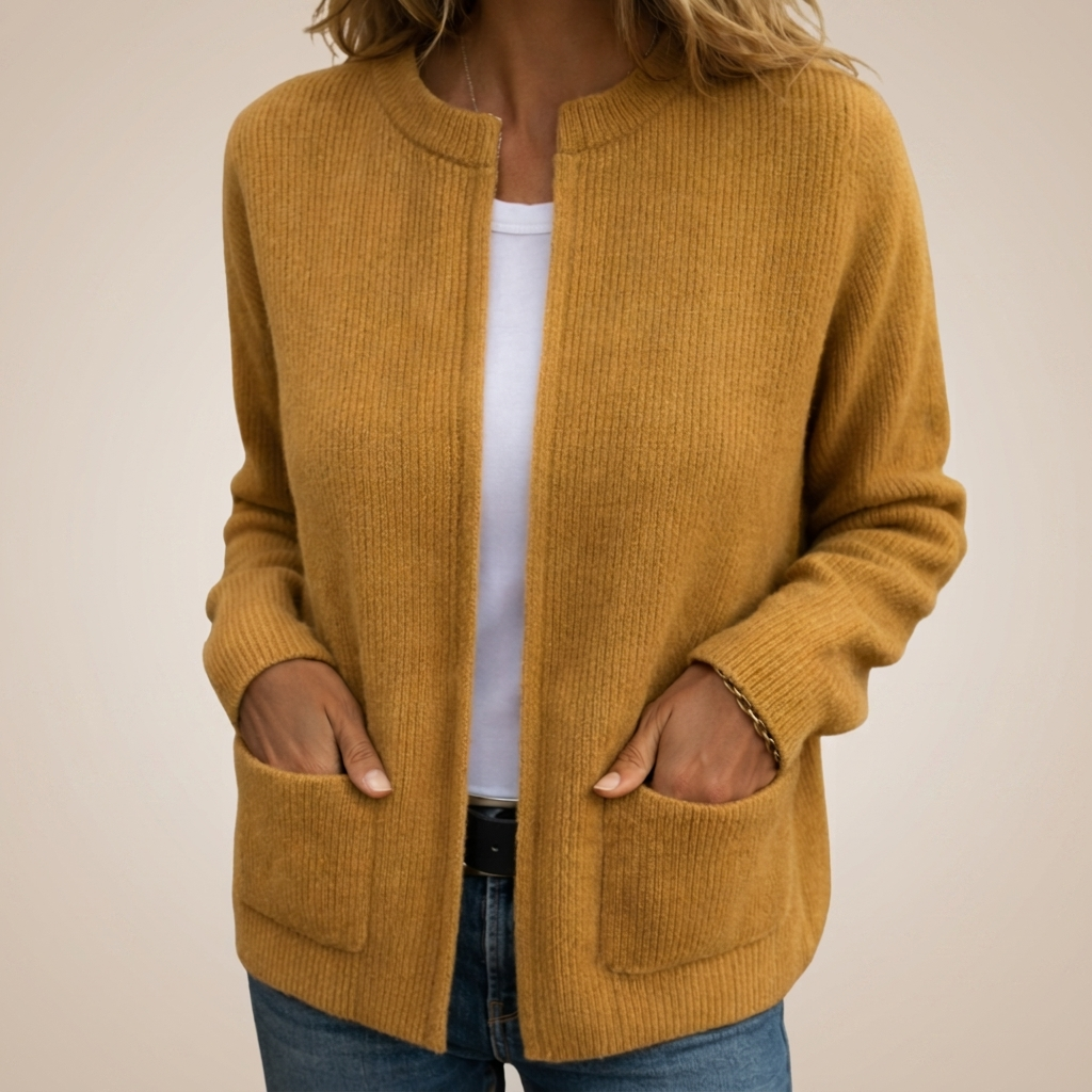 Annalisa | Cardigan con Zip e Tasche
