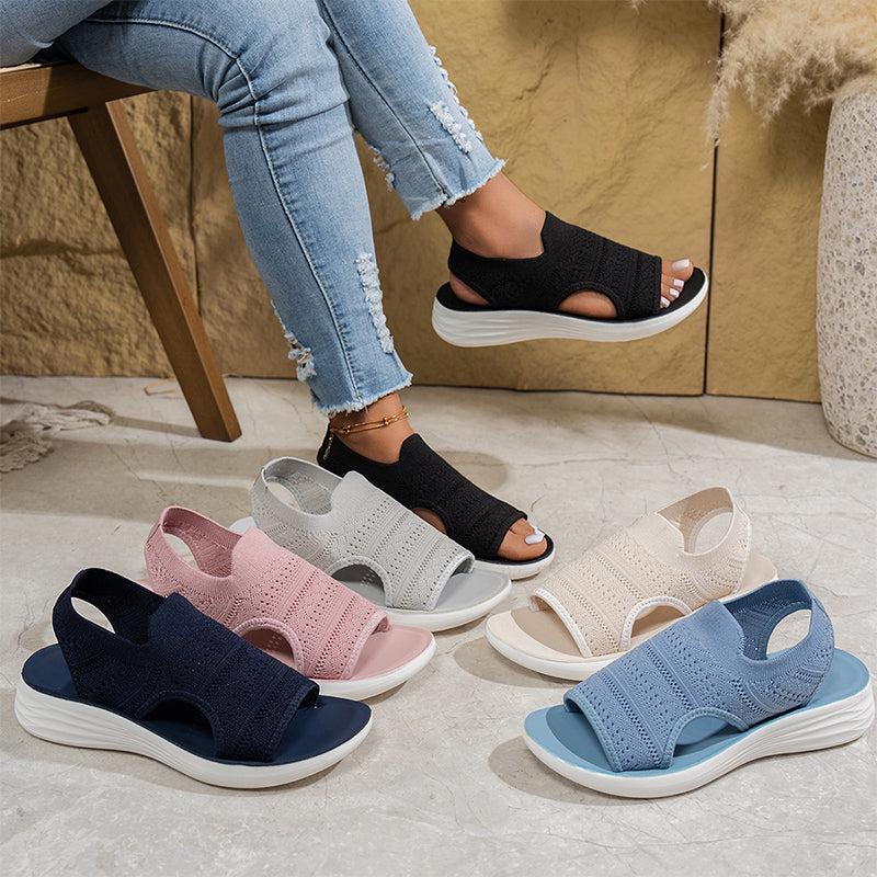 Giorgia | Sandali da donna con plateau in materiale traspirante