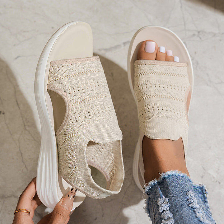 Giorgia | Sandali da donna con plateau in materiale traspirante