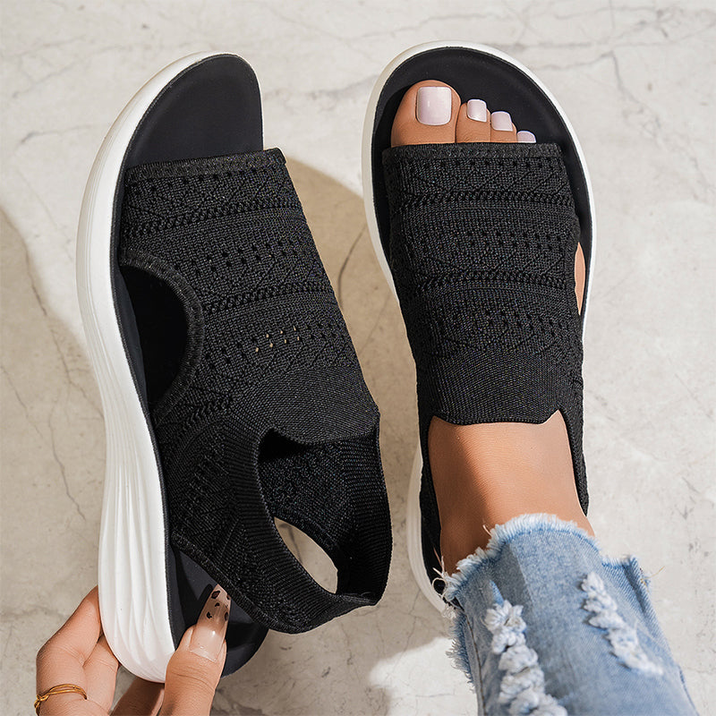 Giorgia | Sandali da donna con plateau in materiale traspirante