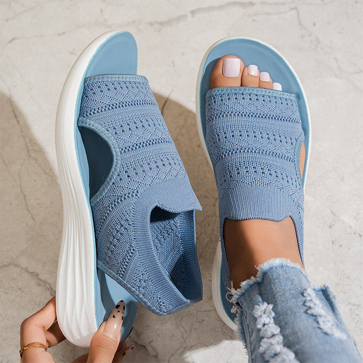Giorgia | Sandali da donna con plateau in materiale traspirante