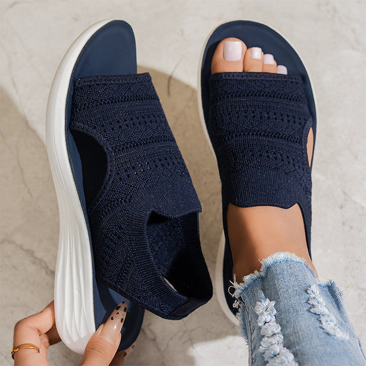 Giorgia | Sandali da donna con plateau in materiale traspirante