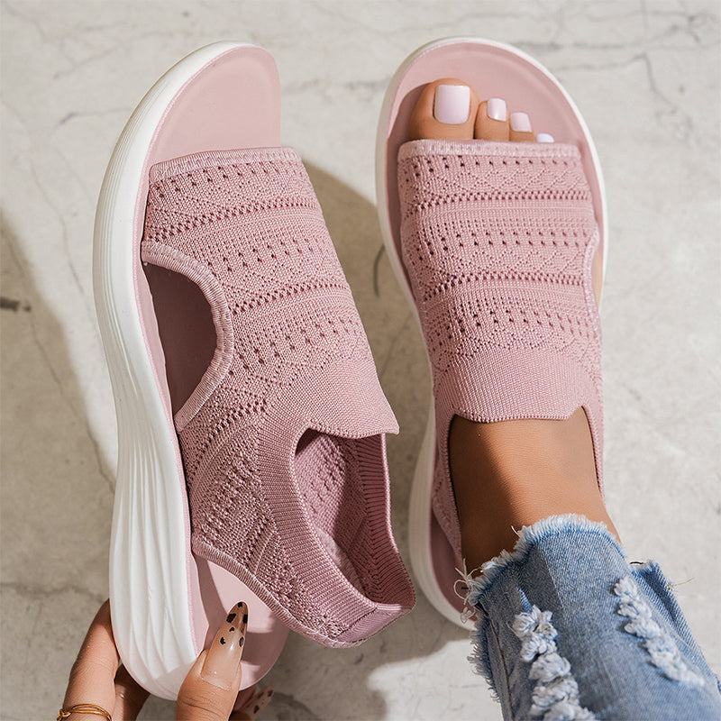 Giorgia | Sandali da donna con plateau in materiale traspirante