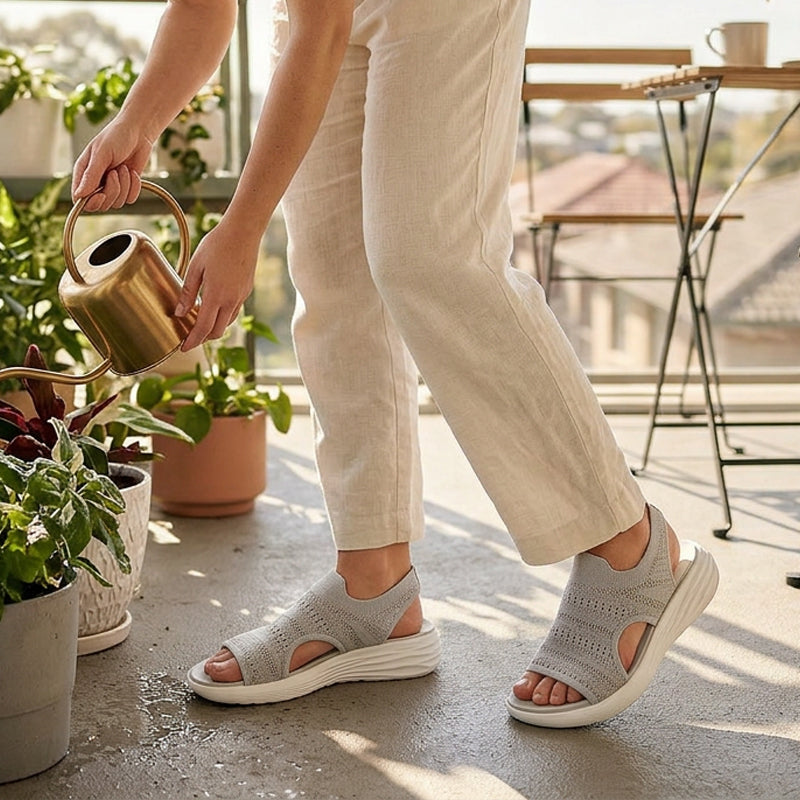 Giorgia | Sandali da donna con plateau in materiale traspirante