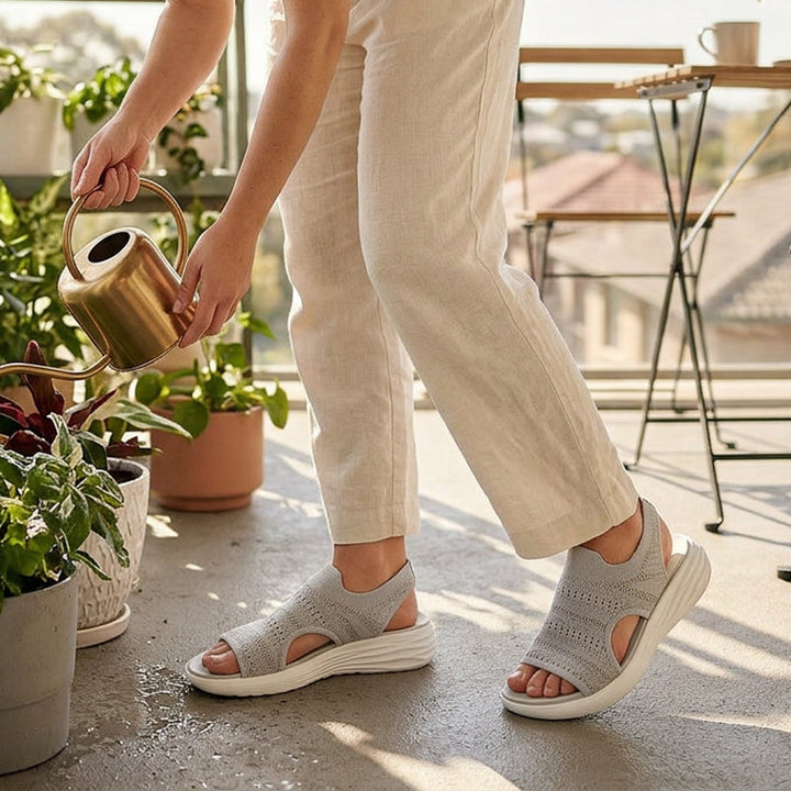 Giorgia | Sandali da donna con plateau in materiale traspirante