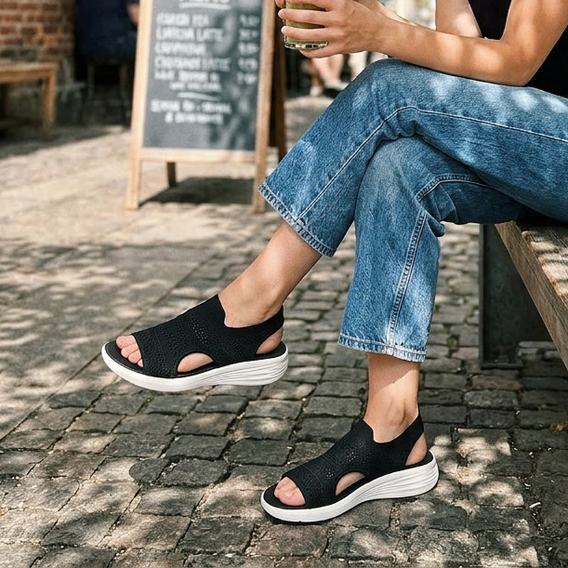 Giorgia | Sandali da donna con plateau in materiale traspirante